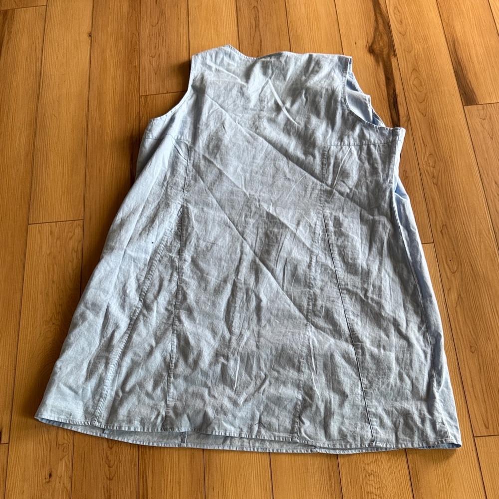 Kim Rogers Sky Blue Tank Top Dress - Linen Blend - Picture 8 of 8